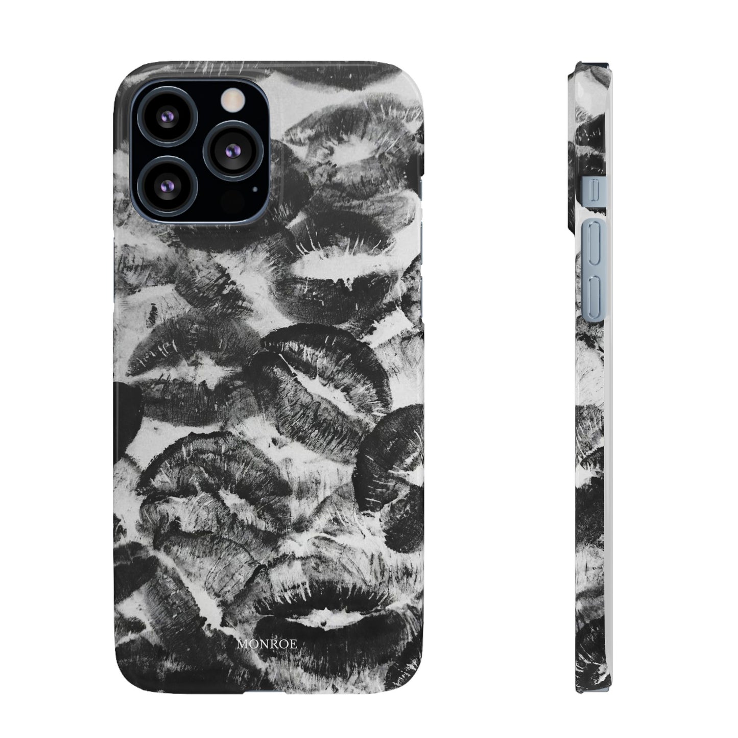 Black & White Kiss Print Case