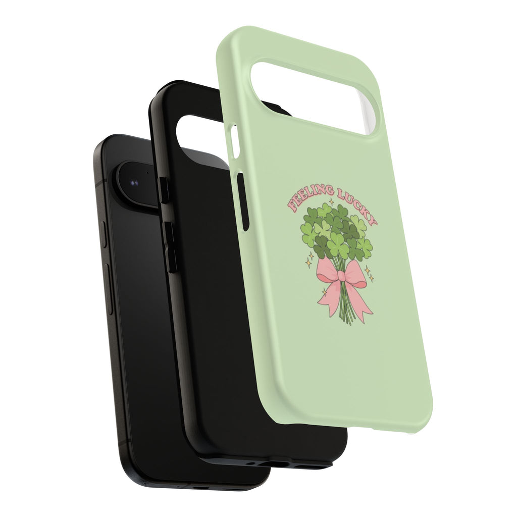 ‘Feeling Lucky' Clover Bouquet Tough Phone Case
