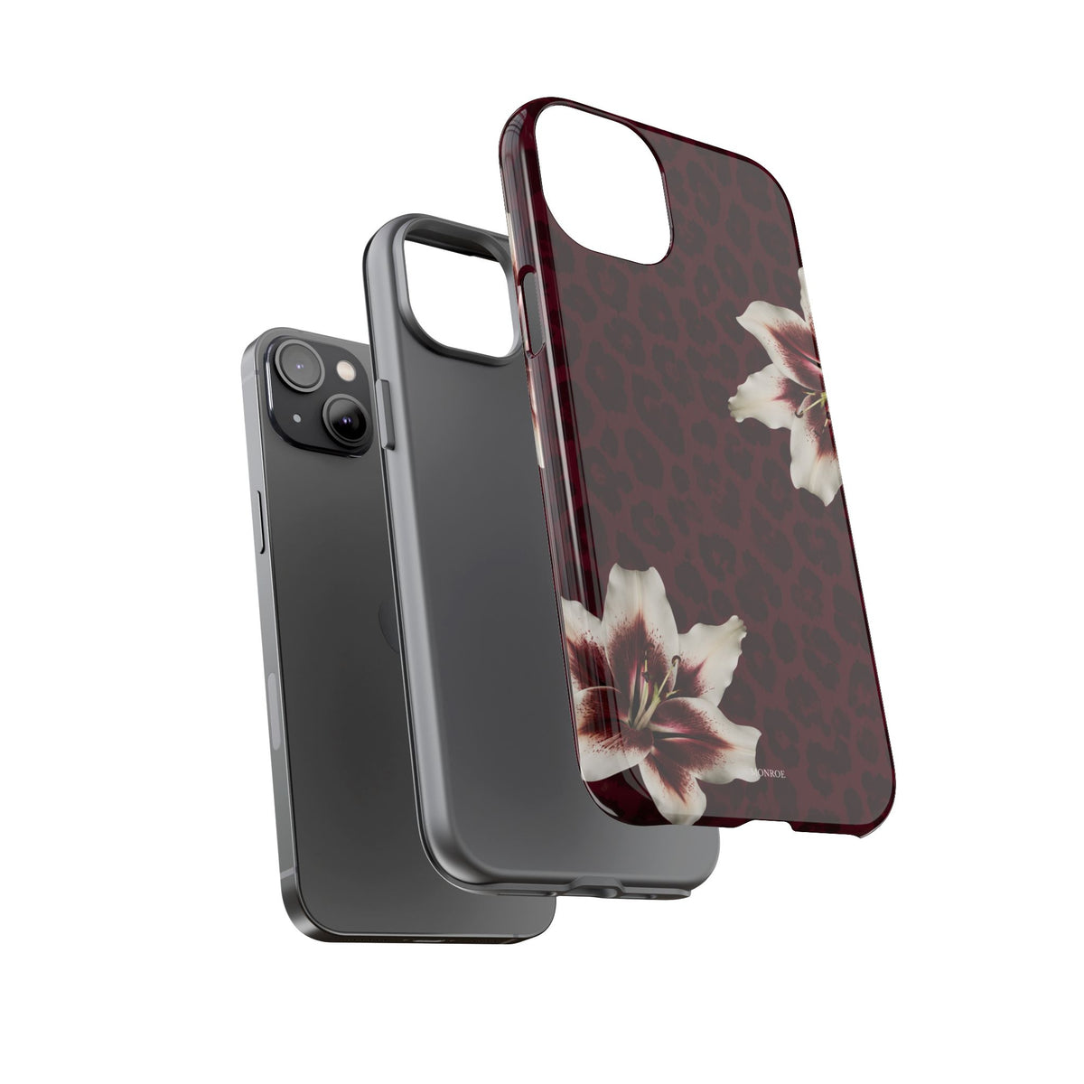 Burgundy Lily Leopard Tough Case