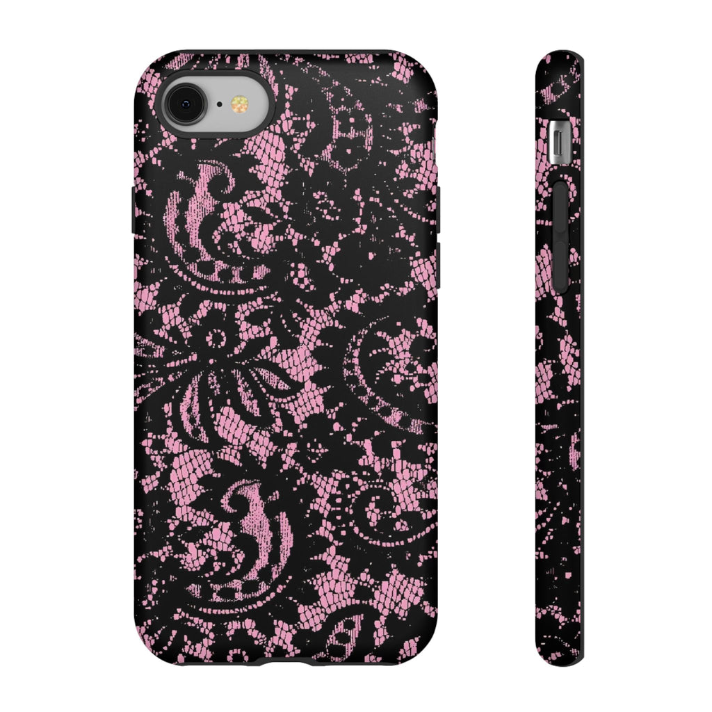 Pink Lace Pattern Tough Phone Case