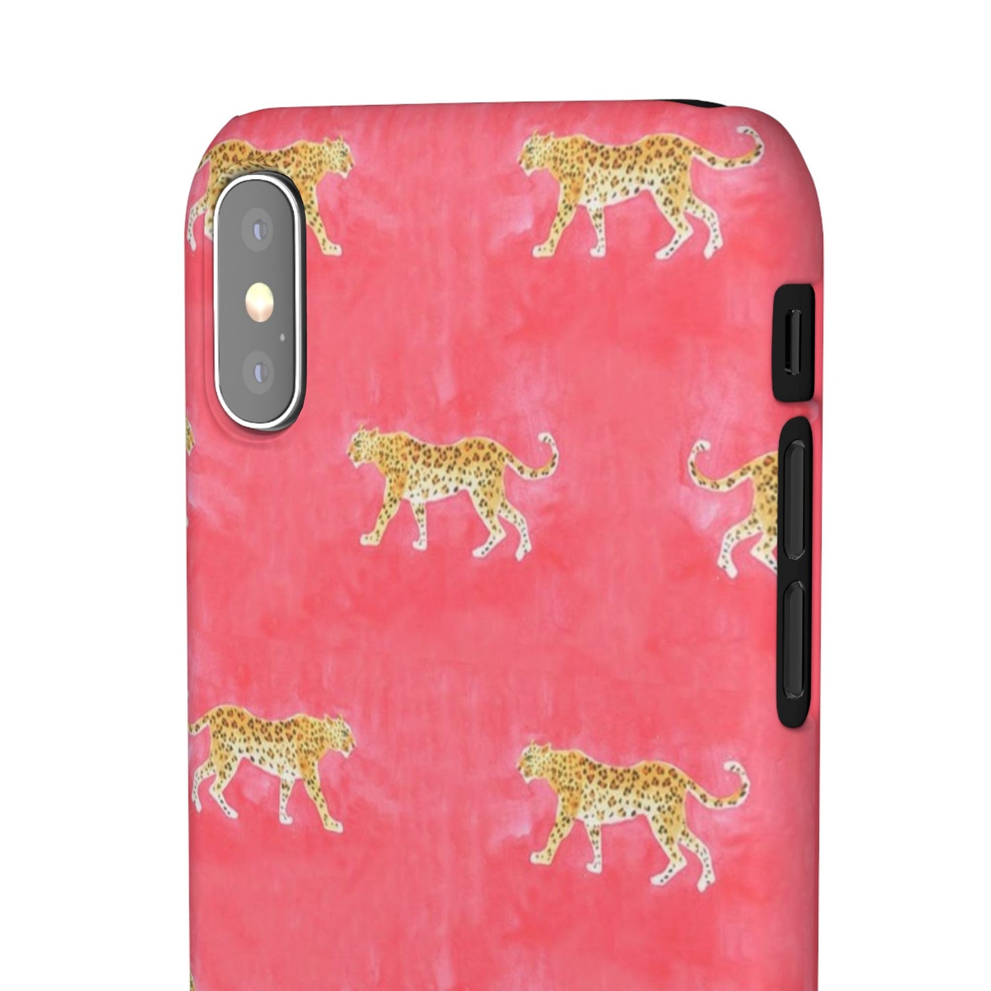 Pink Watercolor Leopard Case