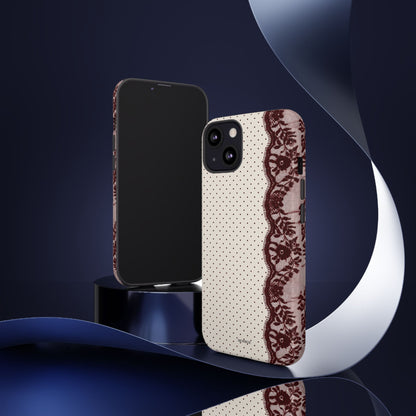 Burgundy Lace Edge Tough Case