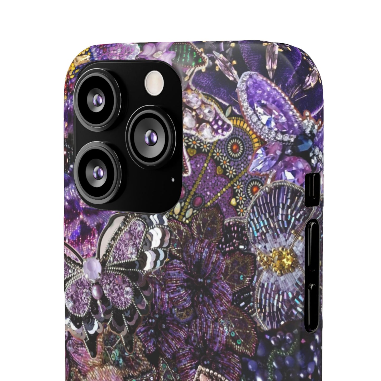 Purple Floral Butterfly Case