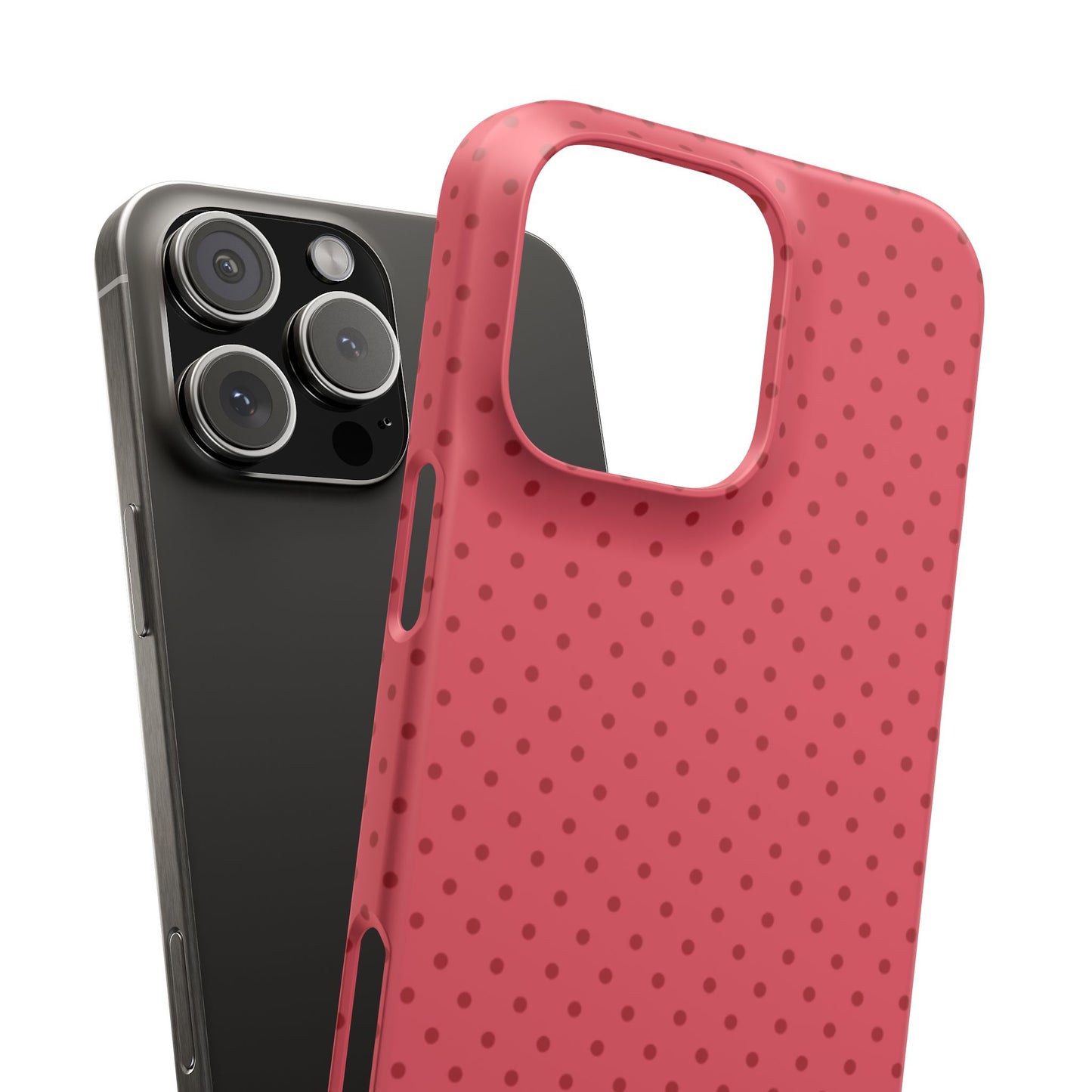 Coral Polka Dot Snap Phone Case