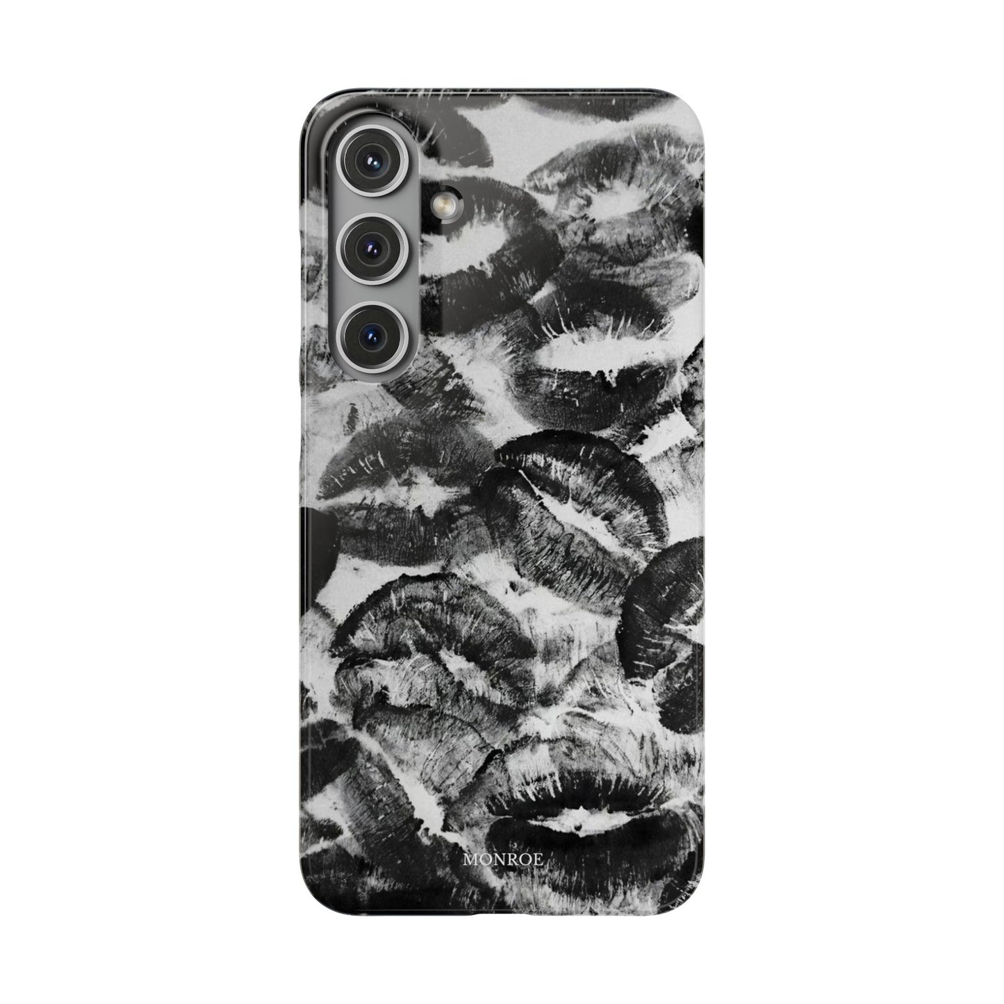 Black & White Kiss Print Case