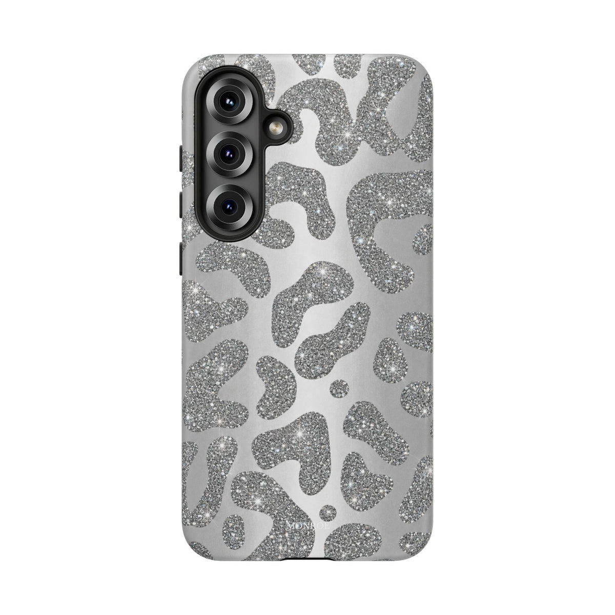 Silver Glitter Leopard Tough Case