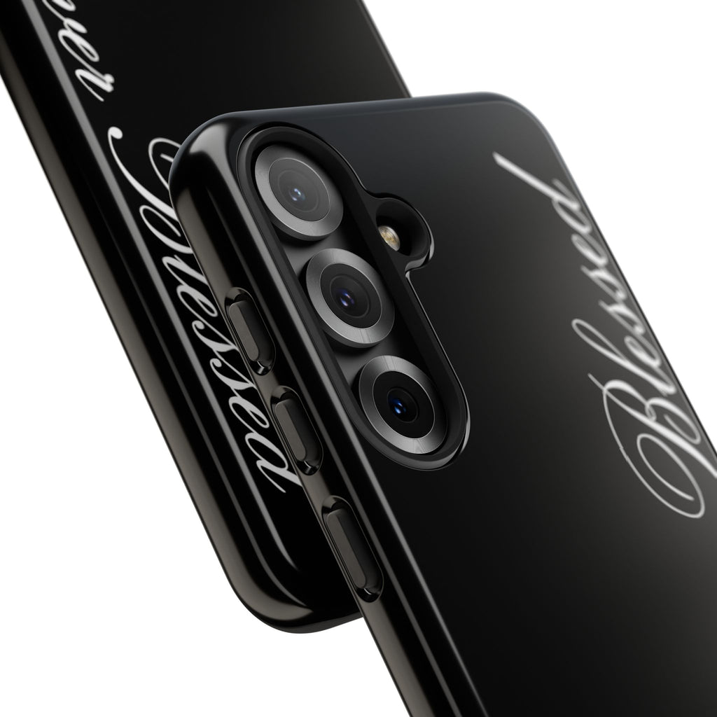 "Forever Blessed" Black Phone Cover