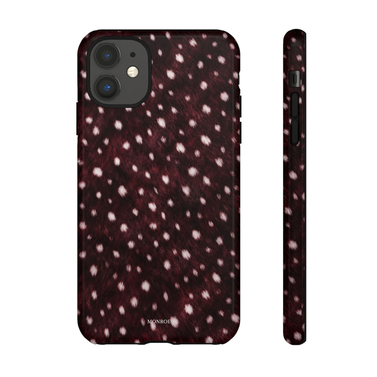Burgundy Spotted Fur Tough Case