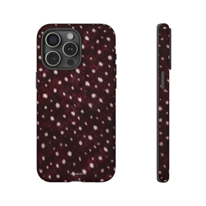 Burgundy Spotted Fur Tough Case
