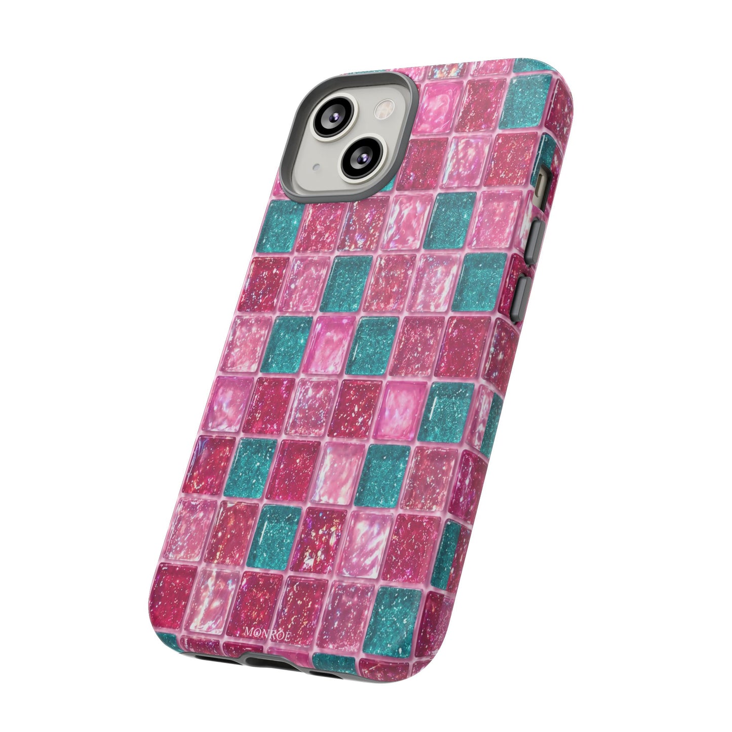 Pink Teal Mosaic Tough Case