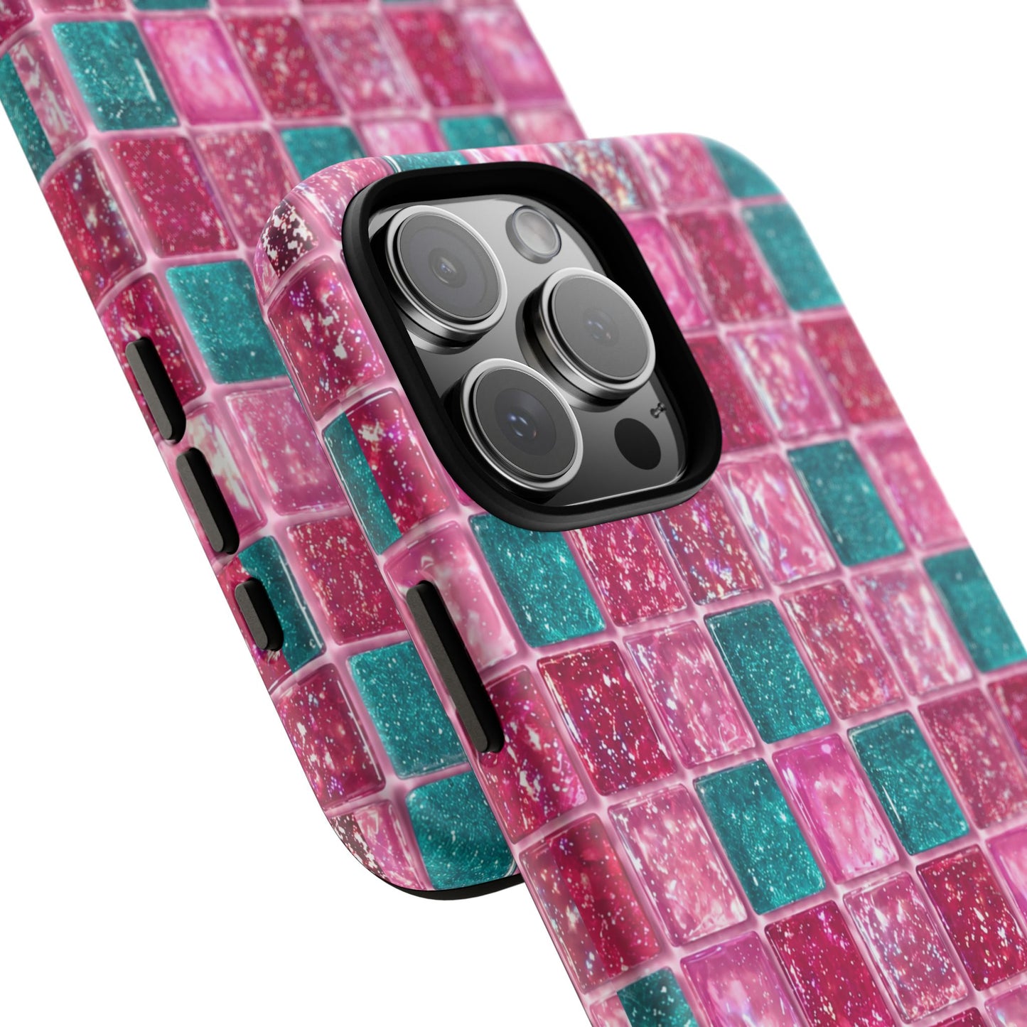 Pink Teal Mosaic Tough Case