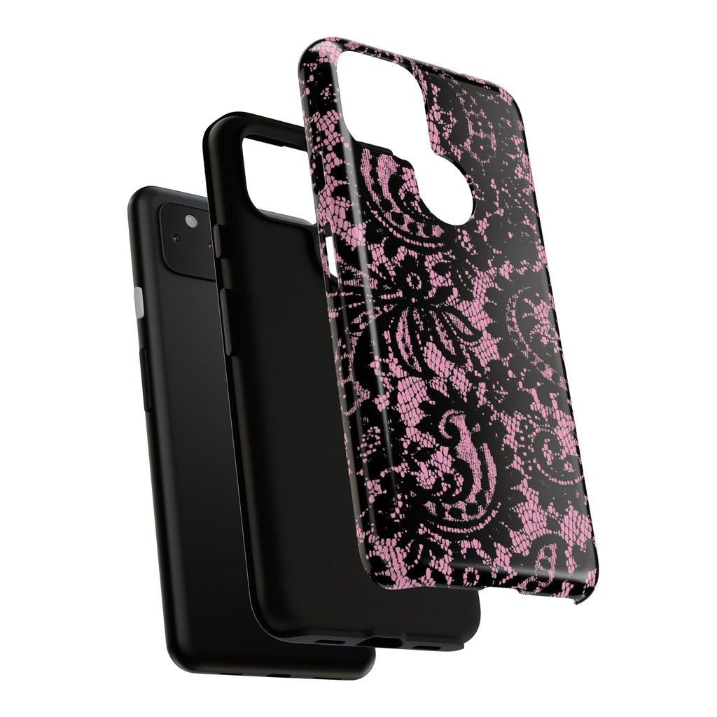 Pink Lace Pattern Tough Phone Case