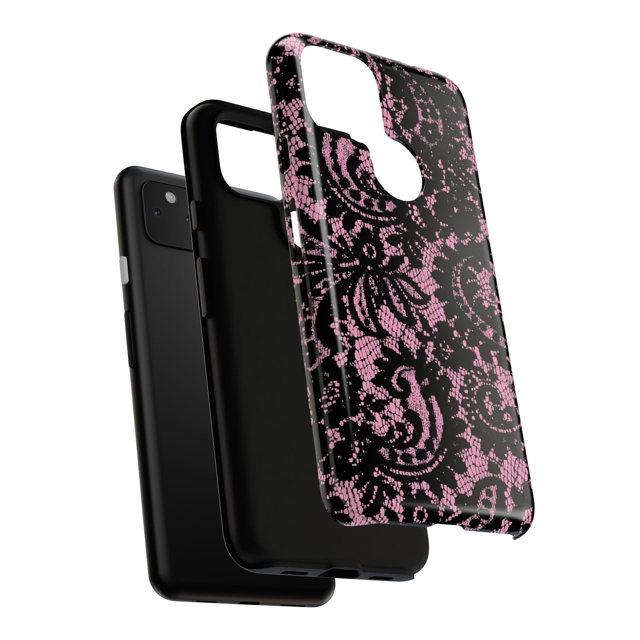 Pink Lace Pattern Tough Phone Case