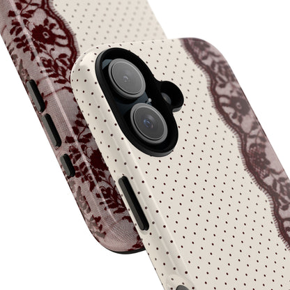 Burgundy Lace Edge Tough Case