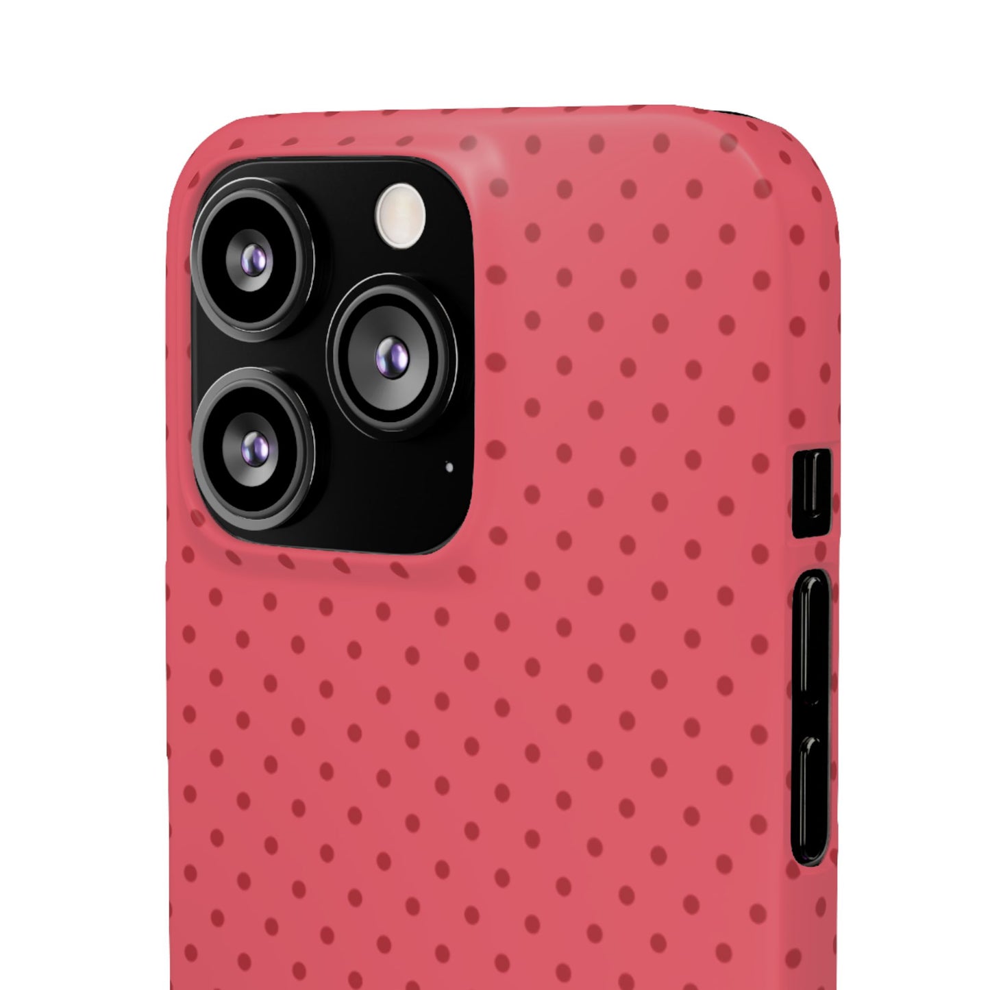 Coral Polka Dot Snap Phone Case