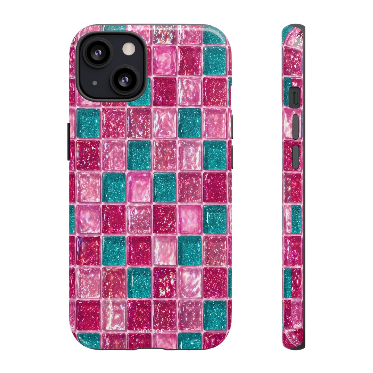 Pink Teal Mosaic Tough Case