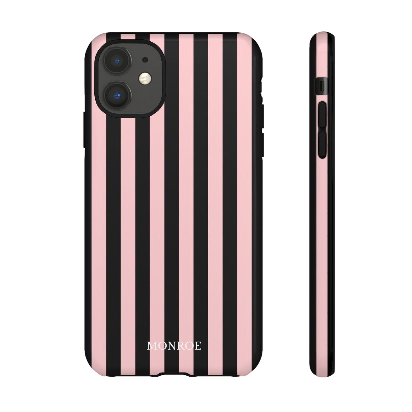Striped Pink & Black Tough Case