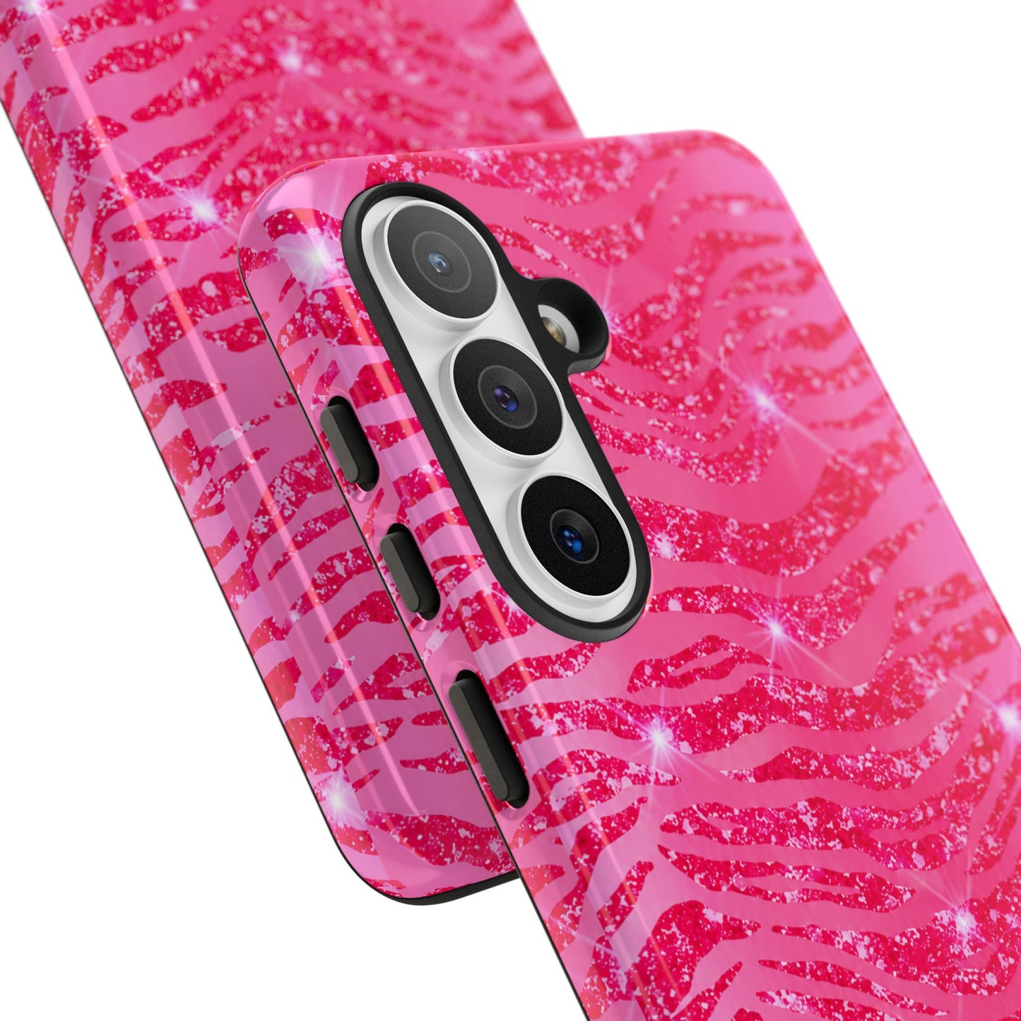 Pink Glitter Zebra Tough Case