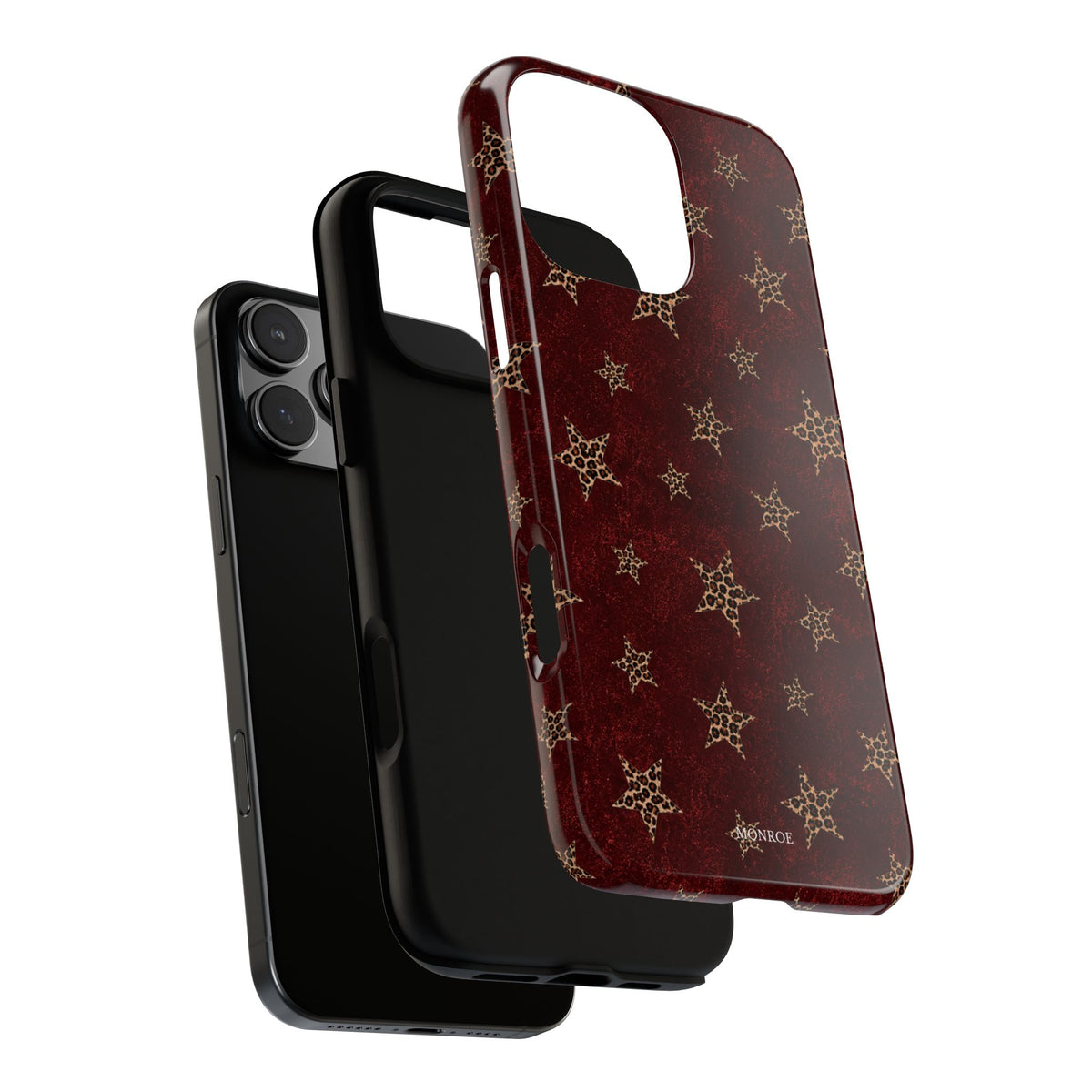 Burgundy Leopard Star Tough Case