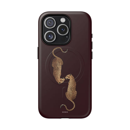Burgundy Leopard Duo MagSafe Case