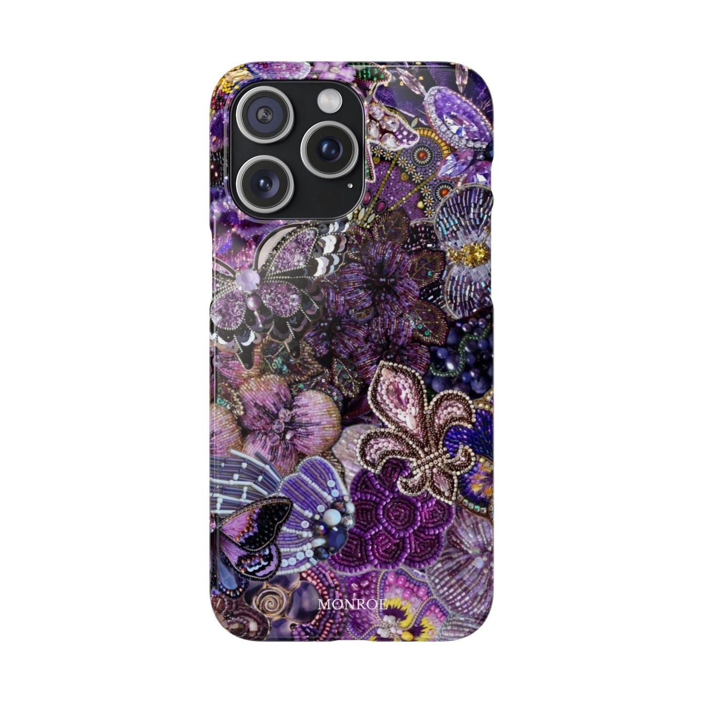 Purple Floral Butterfly Case