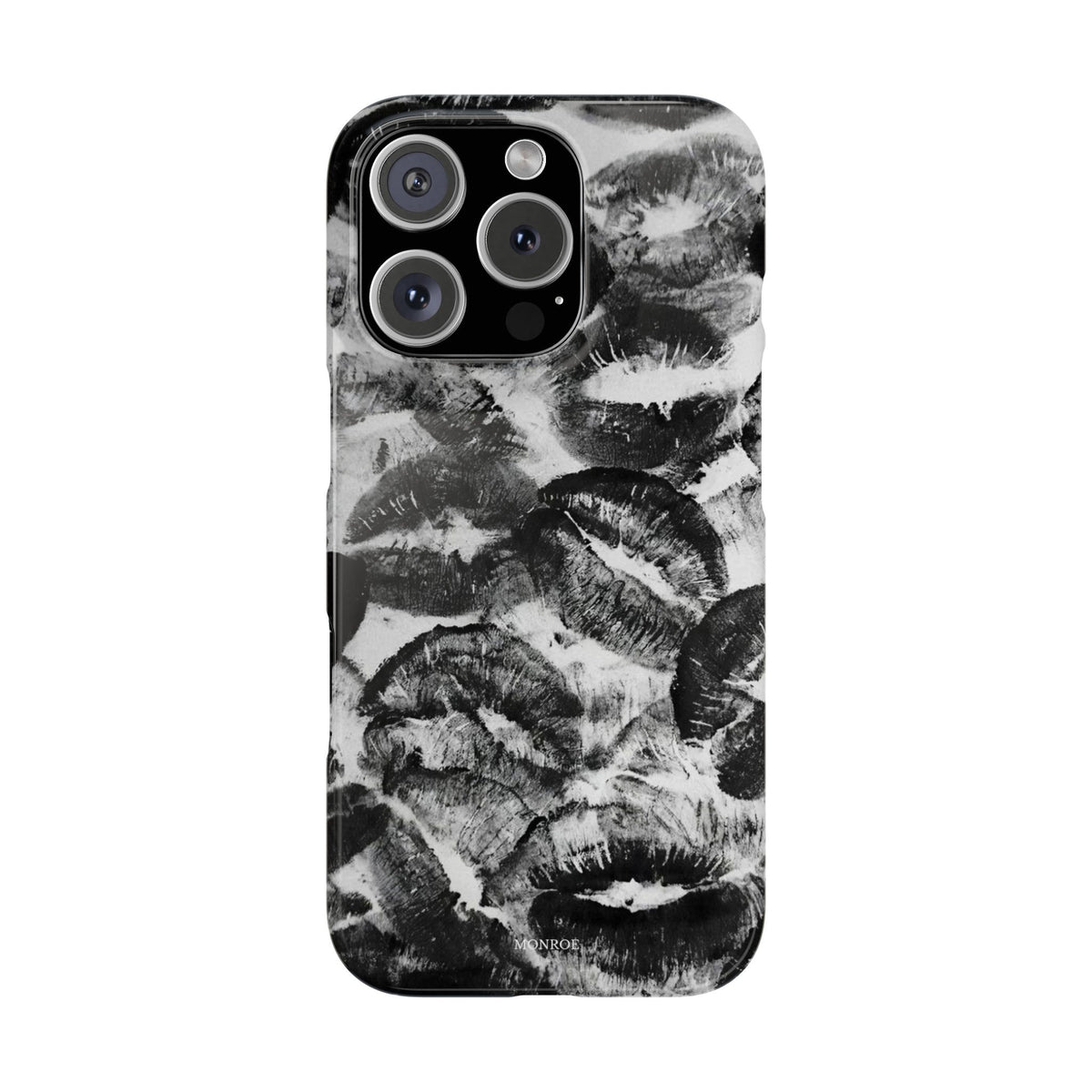Black & White Kiss Print Case