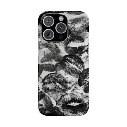 Black & White Kiss Print Case