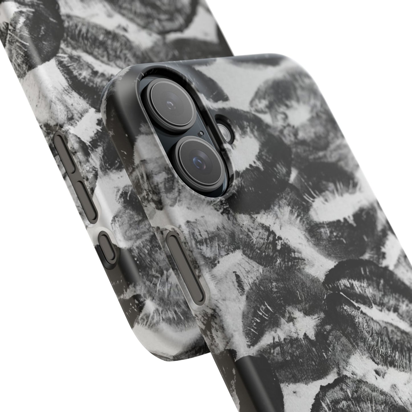 Black & White Kiss Print Case