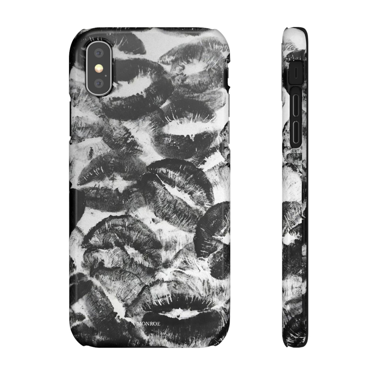 Black & White Kiss Print Case
