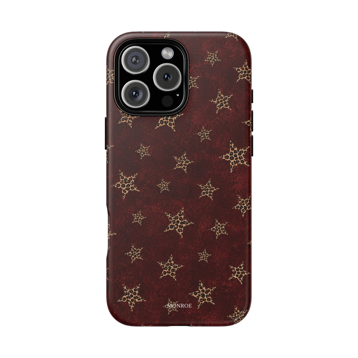 Burgundy Leopard Star Tough Case