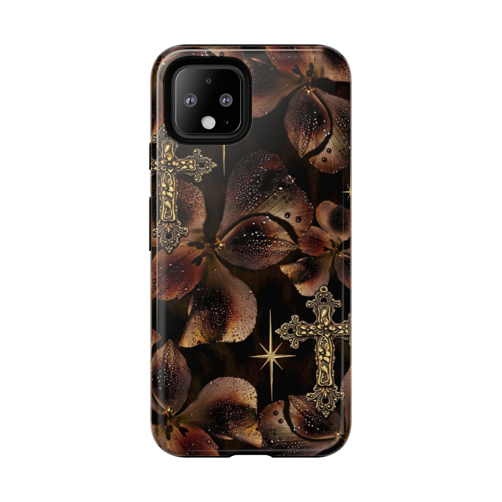 Floral Cross Pattern Tough Case