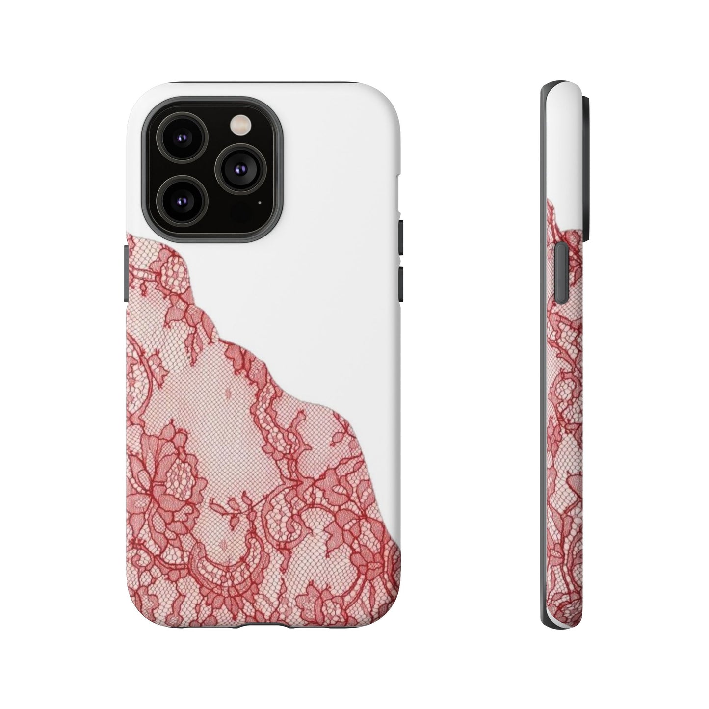 Red Lace Edge Tough Phone Case