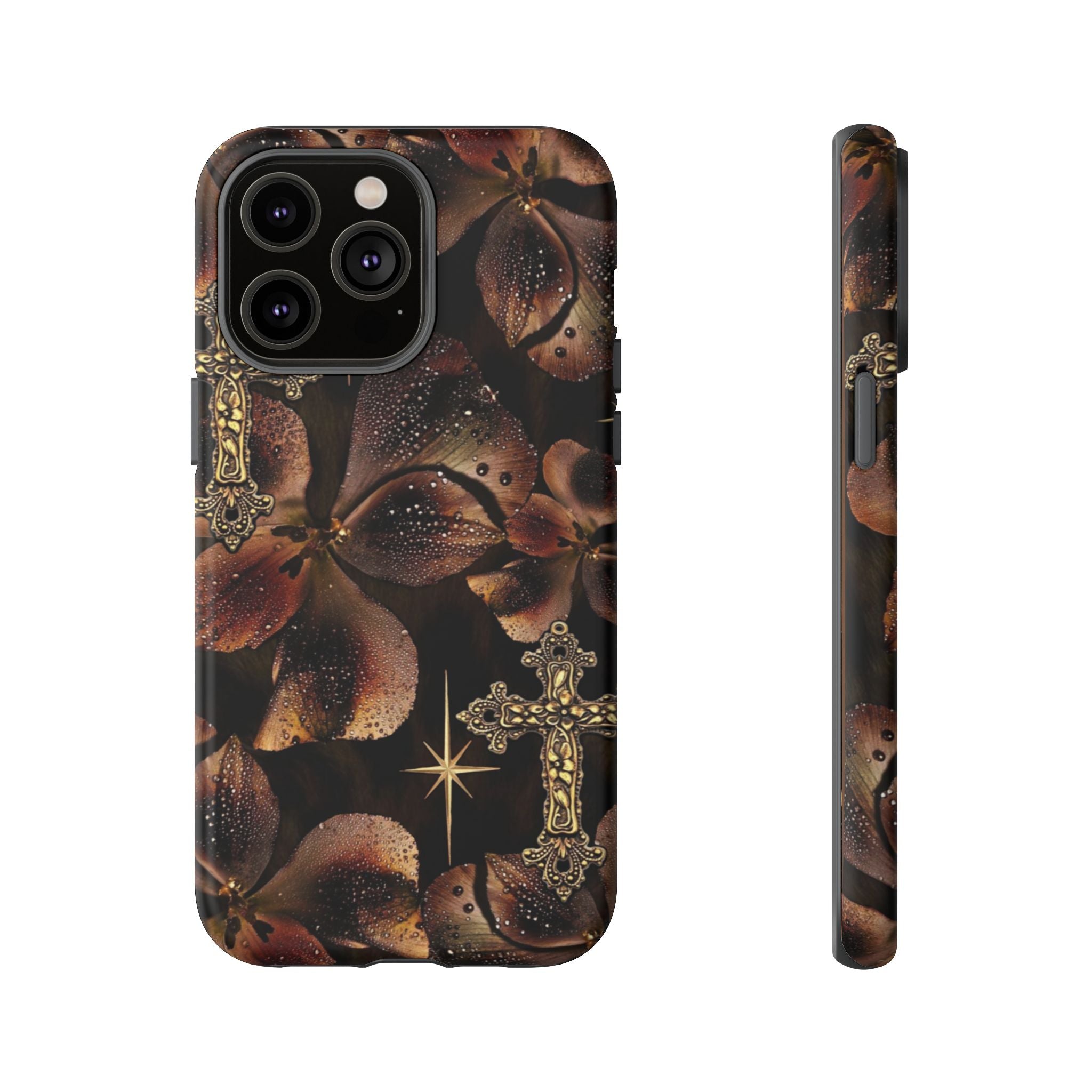 Floral Cross Pattern Tough Case