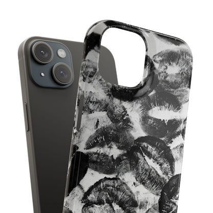 Black & White Kiss Print Case