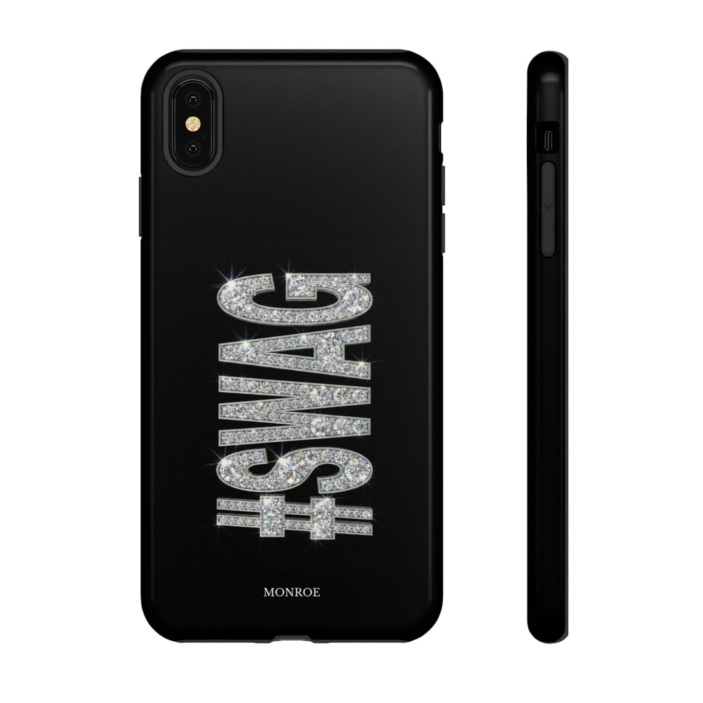 “#SWAG” Black Bling Tough Case
