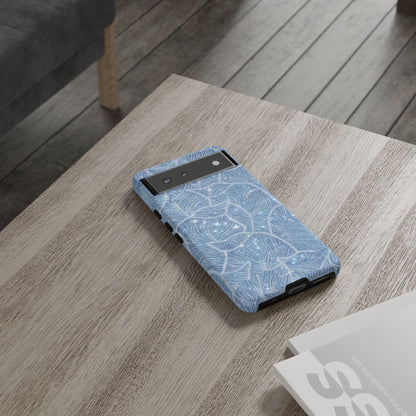 Glacier Blue Floral Tough Case