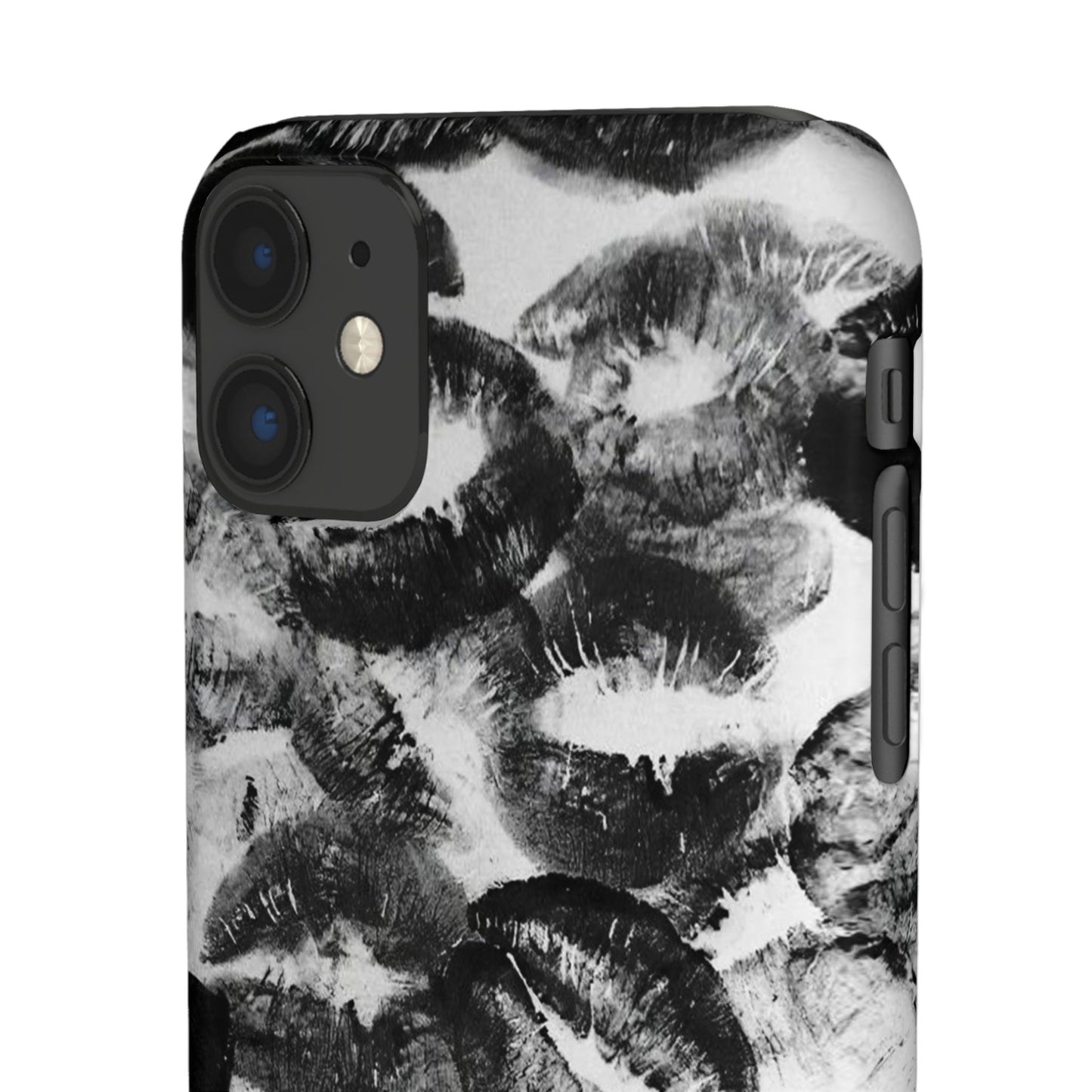 Black & White Kiss Print Case