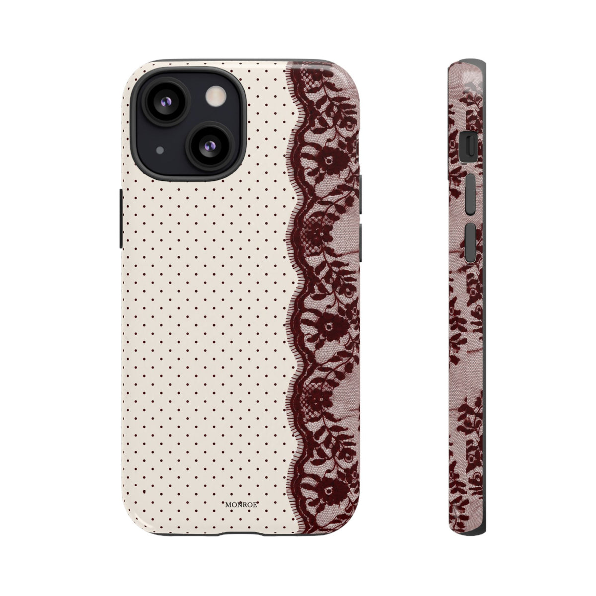 Burgundy Lace Edge Tough Case