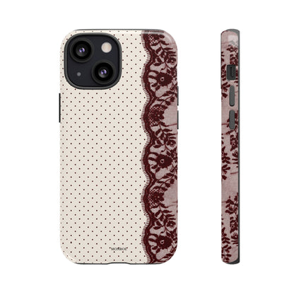 Burgundy Lace Edge Tough Case