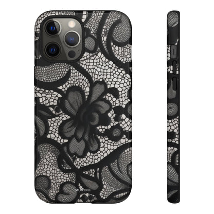 Black Vintage Lace Tough Case