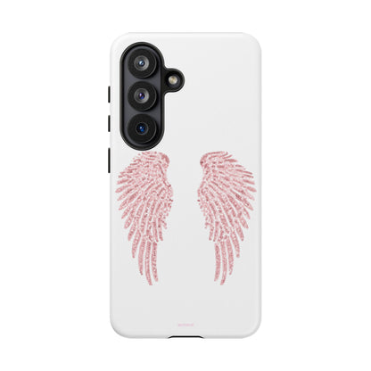 White & Pink Wings Tough Case