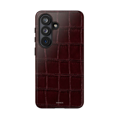 Burgundy Croc Tough Case