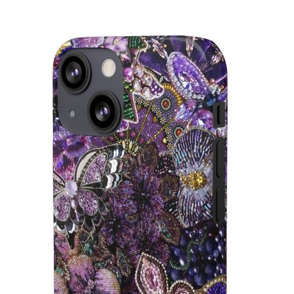 Purple Floral Butterfly Case