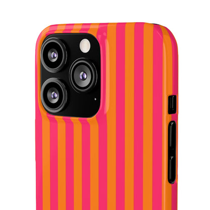 Striped Orange & Pink Case
