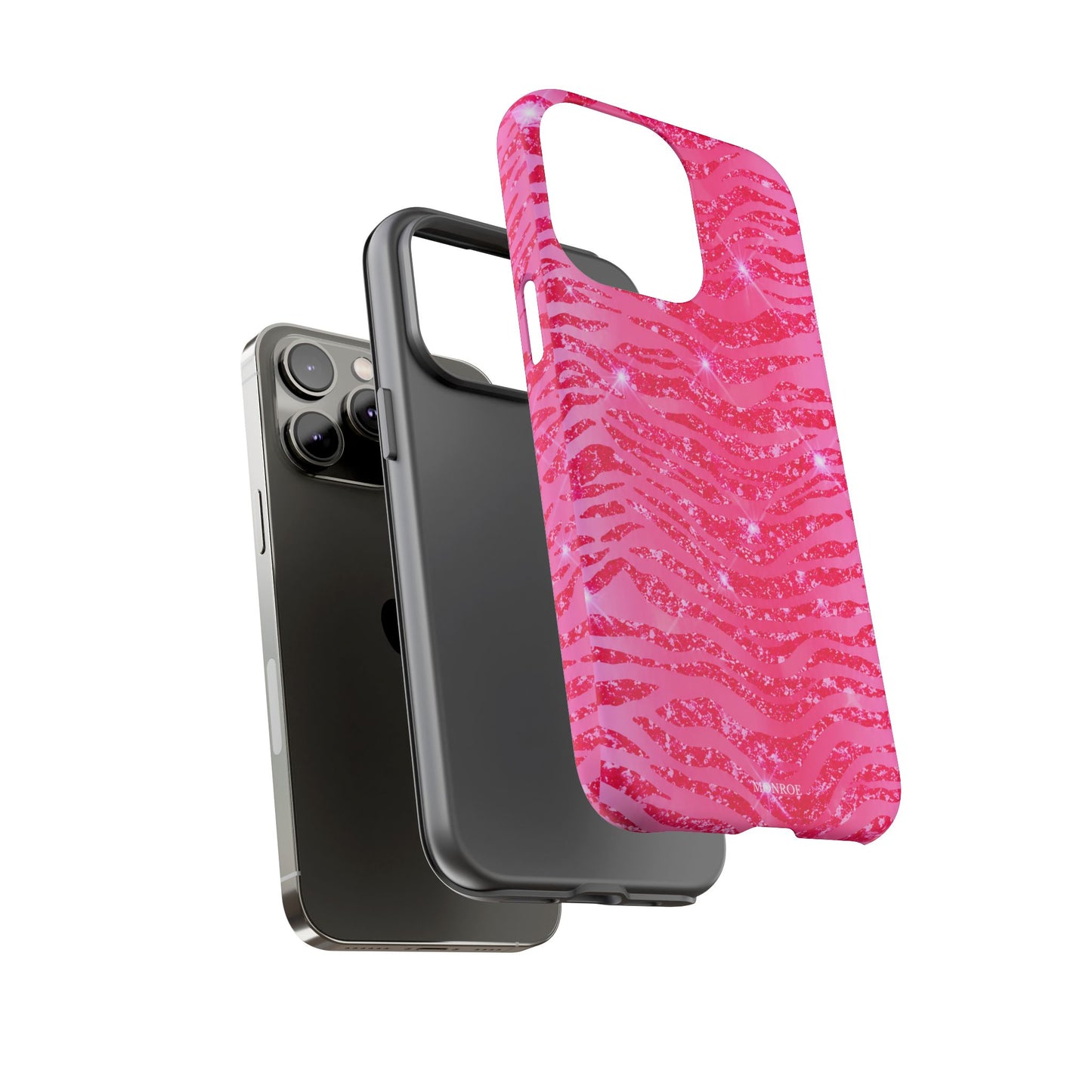 Pink Glitter Zebra Tough Case