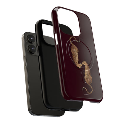 Burgundy Leopard Duo MagSafe Case