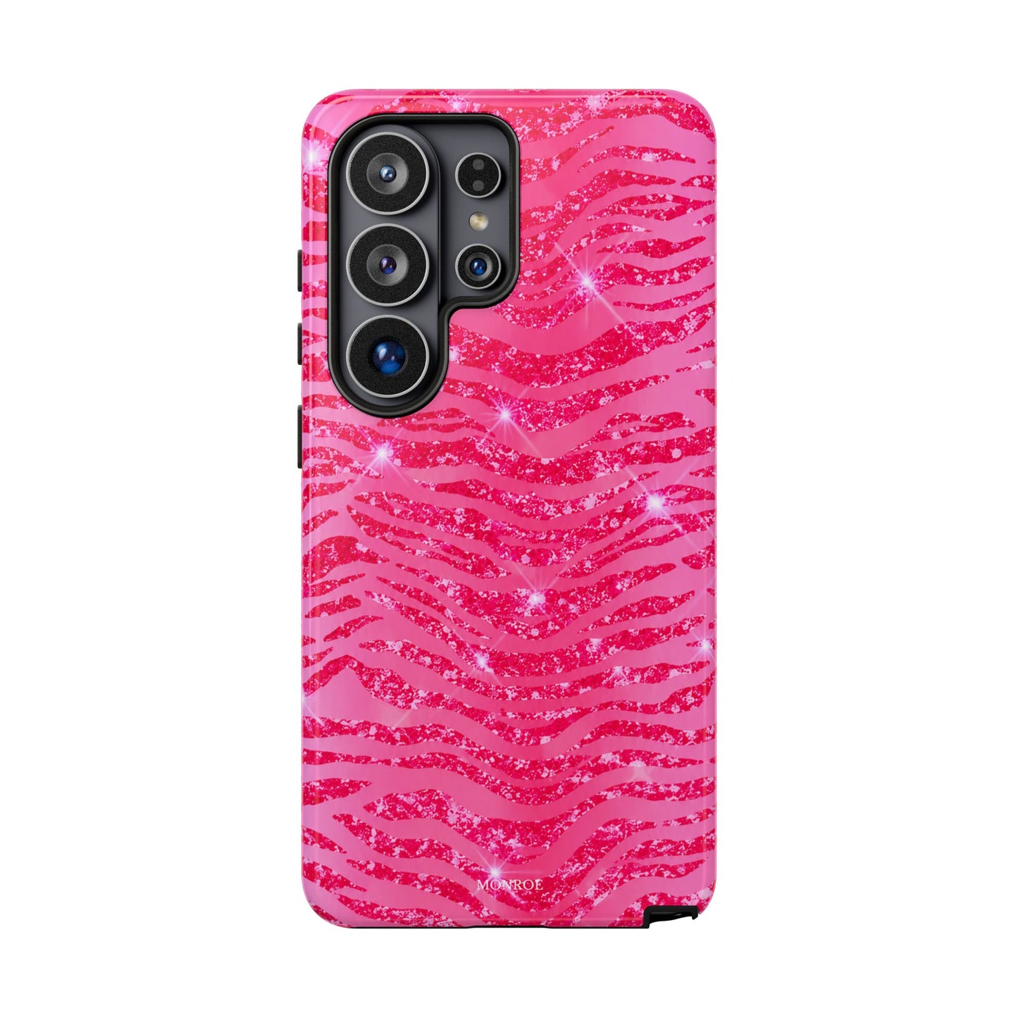 Pink Glitter Zebra Tough Case