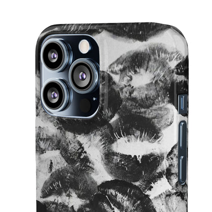 Black & White Kiss Print Case