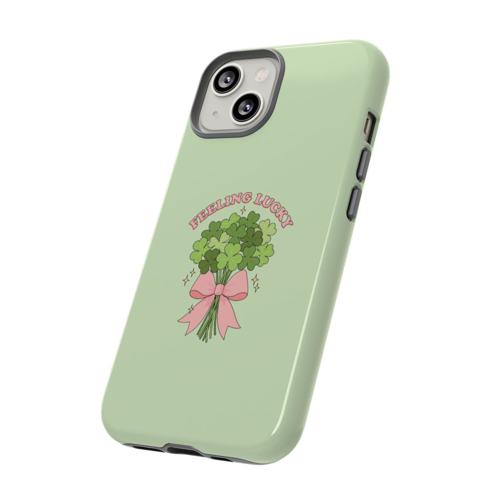 ‘Feeling Lucky' Clover Bouquet Tough Phone Case