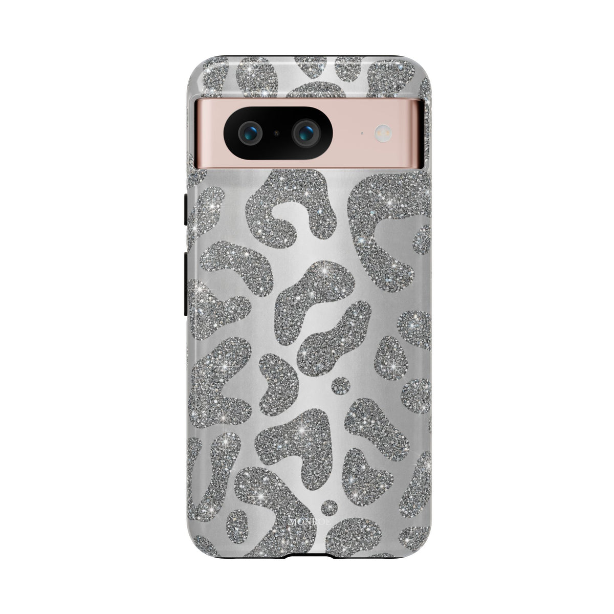 Silver Glitter Leopard Tough Case